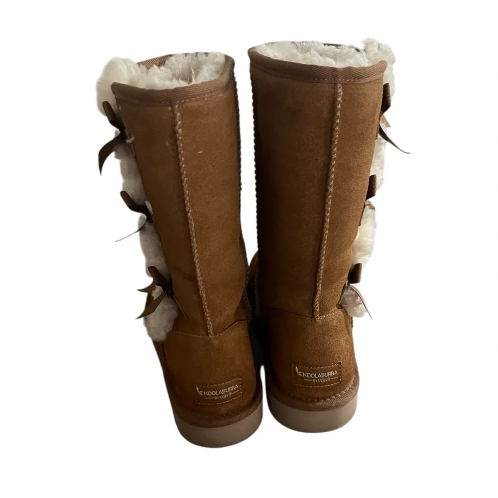 Koolaburra by UGG Victoria Tall Brown Winter Boots with Plush Lining Women Size